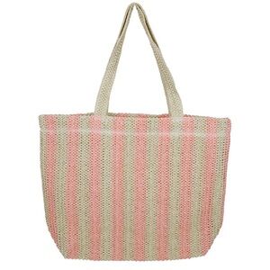 Summer Tote Bag / Pink Stripes